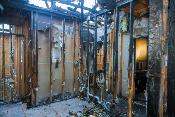 Professional Fire Damage Restoration technician working in Mammoth Spring, AR